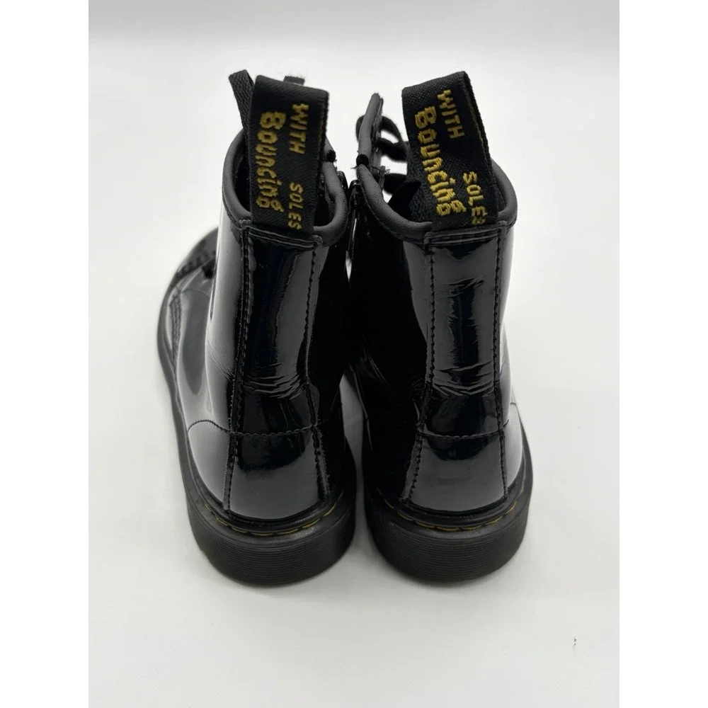 Dr. Martens Y Girls‎ Size 4 Black Patent Lamper Leather Zip Boots